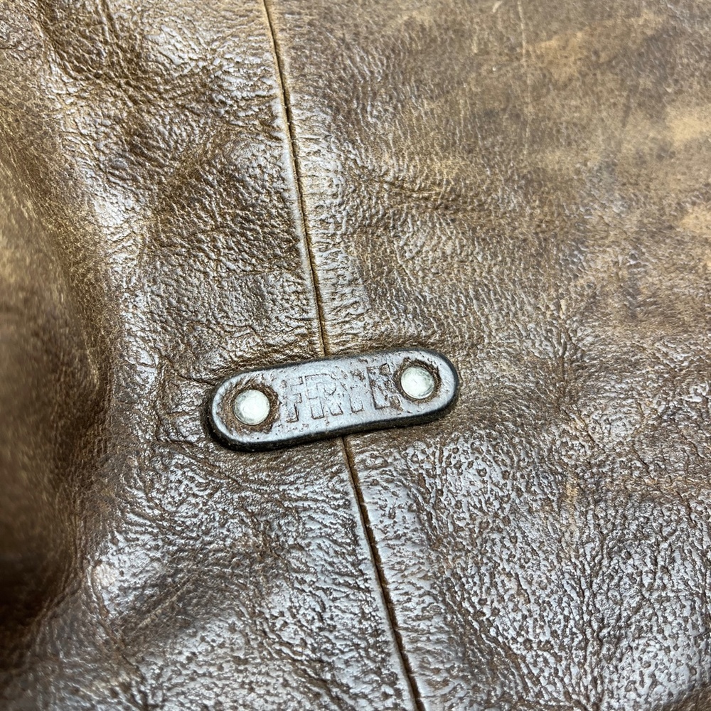 Frye Distressed Tan Leather Hobo Bag - Picture 12 of 16